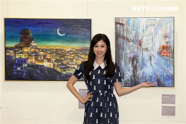 張景嵐「不可方物」創作聯展。（記者邱榮吉/攝影）