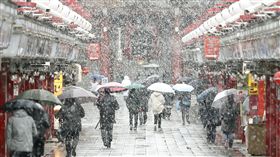 東京,下雪,初雪,11月雪　圖／中央社 16:9