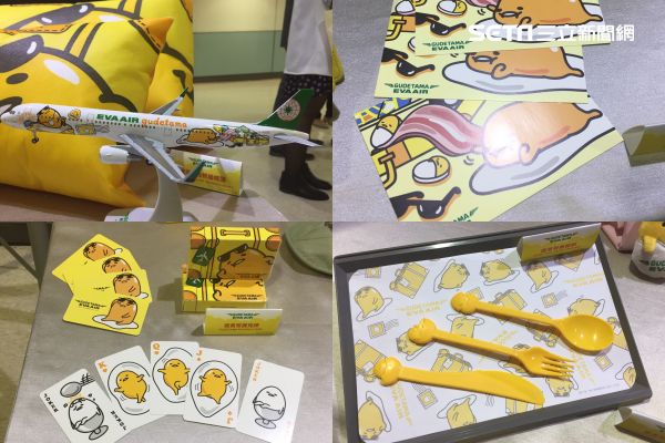 長榮航空蛋黃哥彩繪機。（圖／記者簡佑庭攝）