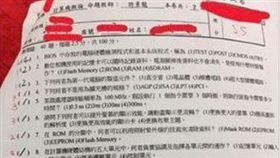考0分就給100 圖／翻攝自許景龍臉書