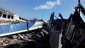 伊朗2列火車相撞／（圖／美聯社／達志影像）