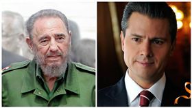 卡斯楚與墨西哥總統Enrique Peña Nieto（合成圖／翻攝自Enrique Peña Nieto推特、wiki）