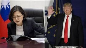 蔡英文，川普合成圖／總統府提供、美聯社
