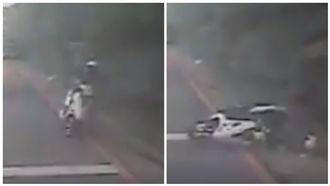 騎車自摔告前車肇逃？　網路引論戰