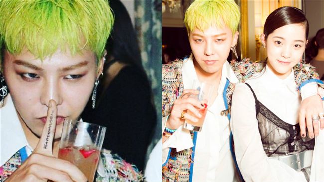 歐陽娜娜巴黎跑趴集郵　GD親密摟肩