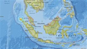 尼蘇門答臘北部亞齊省省會大亞齊（Banda Aceh）6.8強震（圖／美國地質調查所）