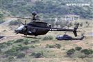 陸軍航特部OH-58奇奧瓦偵察直升機和AH-1W眼鏡蛇攻擊直升機偕同作戰，將來有可能由AH-64A阿帕契攻擊直升機替換AH-1W。（記者邱榮吉/攝影）