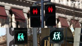 奧地利維也納紅綠燈,同志友善,交通號誌。（圖／記者簡佑庭攝）