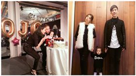 咘咘牽爸媽祝福歐弟女兒　一身黑白勁裝像拍服裝型錄
圖/翻攝自賈靜雯臉書