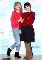 偶像大師為春日未來配音的山崎遙、天海春香配音的中村繪里子，來台宣傳「原音重現｣，並與粉絲見面。（記者邱榮吉/攝影）

