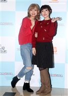 偶像大師為春日未來配音的山崎遙、天海春香配音的中村繪里子，來台宣傳「原音重現｣，並與粉絲見面。（記者邱榮吉/攝影）

