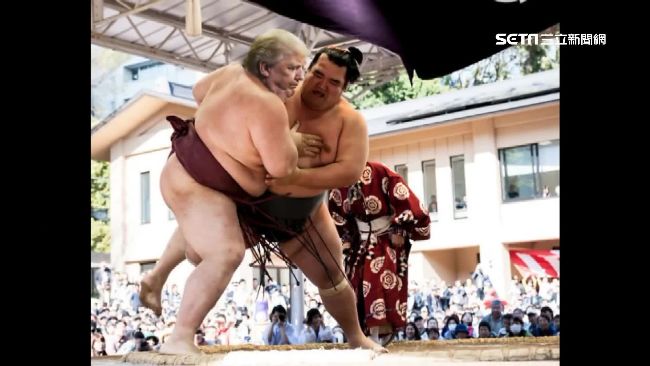 川普被拍到肥厚雙下巴　網友狂惡搞