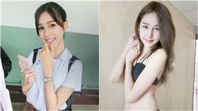 泰國高中變性人校花poommee。圖／翻攝自泰國星暹傳媒的微博