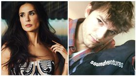 黛咪摩爾,Demi Moore,艾希頓庫奇,Ashton Kutcher,蜜拉庫妮絲,Mila Kunis，圖／翻攝自艾希頓庫奇臉書&IG、黛咪摩爾IG、維基百科