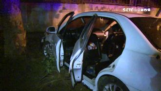 見警車就心虛！加速逃逸撞邊坡釀3傷