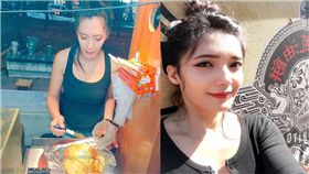 台中,正妹,林熙蕾,美式捲餅,餐車,肌肉萎縮,顱內出血　圖／翻攝自鮑記美式捲餅臉書