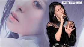 中國好聲音2014第3季總冠軍張碧晨，首張個人專輯「開往早晨的午夜」終於發片。（記者邱榮吉/攝影）