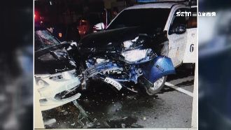 醉男逆向衝撞警車　酒測值達1.66