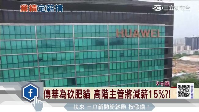 傳華為砍肥貓　高階主管將減薪15%