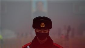 中國大陸,霧霾,空氣汙染,口罩,紅色警戒,北京,PM2.5,霾害／圖／路透社／達志影像