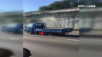貨車僅剩輪框還飆速　急煞恐打滑翻覆