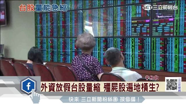 外資放假台股量縮　殭屍股遍地橫生？