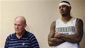 George Karl與Carmelo Anthony(ap)