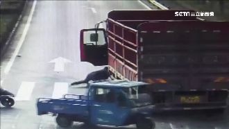 阿嬤推孫過馬路　孫瞬間卡車頭底下