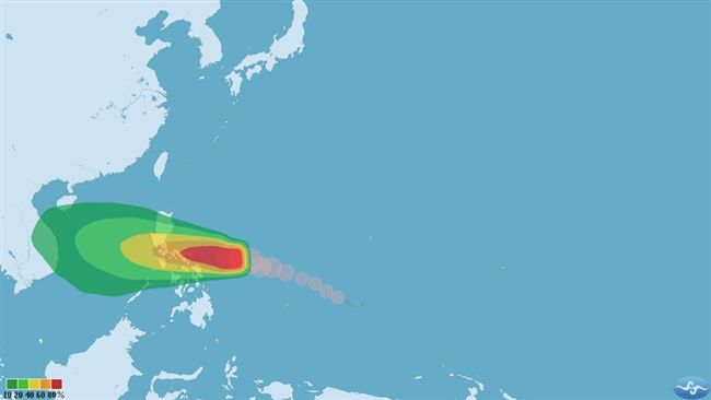 「納坦」轉強颱　外圍水氣影響台灣