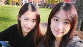 雙胞胎,哈佛,正妹,聰明,美貌,身材,復旦,孫雨朦,孫雨彤,美國,氣質　圖／孙雨朦彤ins图库微博