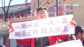 反同男子欲衝立院　警方阻擋嚴陣以待