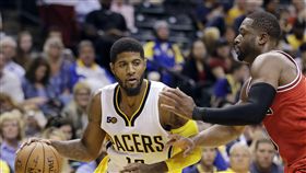 溜馬隊,公牛隊,裁判,尺度,Nate McMillan,Paul George　圖／美聯社／達志影像