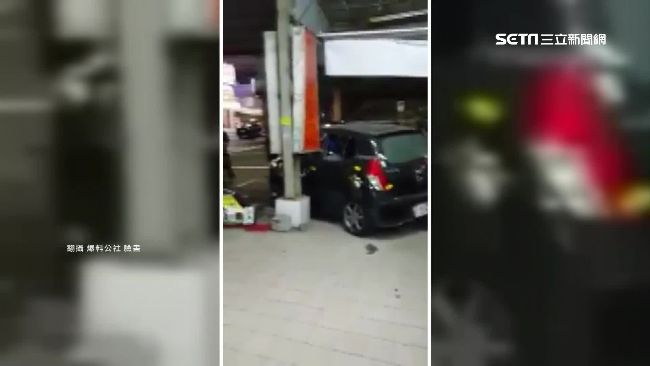 扯！勾環鬆脫　3秒後小轎車衝進麵店