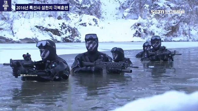 官兵潛-20度冰河　韓軍演嗆金正恩