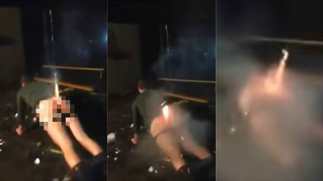 沖天炮卡屁股　男子跨年夜「爆菊」