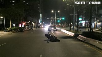 醉漢發酒瘋闖馬路　害摔車遭強制送醫