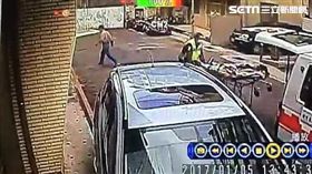 謝男不滿張姓前妻前來索討安親班的學費，憤而拿出菜刀劃傷對方（翻攝畫面）