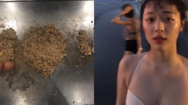 雪莉曬炒飯照像「男性生殖器」遭砲轟