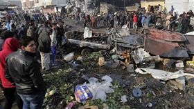 巴格達，賈米拉，果菜市場，汽車炸彈（圖／美聯社／達志影像）