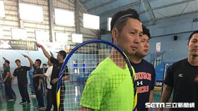 統一獅春訓開訓上羽球課、高志綱（圖／陳怡汝攝）