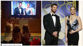 克里斯漢斯沃（Chris Hemsworth）　蓋兒賈多特（Gal Gadot）　金球獎
圖／美網