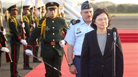 蔡英文抵達尼加拉瓜(圖/中央社)