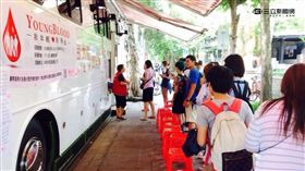 血量足夠,台大捐血車／攝影：記者范庭瑄