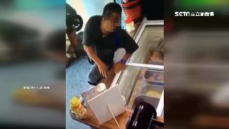 「芭蕾舞姿」偷錢包　竊賊狼狽趴冰櫃
