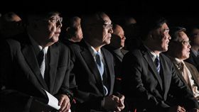 國民黨副主席郝龍斌、前副總統吳敦義、榮譽主席吳伯雄 圖／記者林敬旻攝