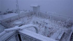 玉山氣象站下雪／中央氣象局