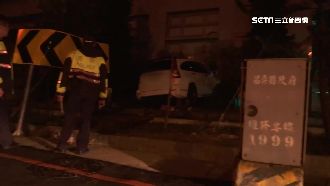 酒駕上路撞縣府　醉男辯：不是我開的