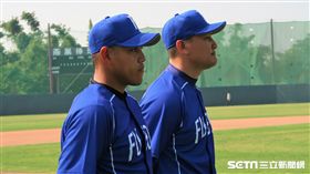 增菘瑋（左）與郭勇志（圖／記者王怡翔攝）