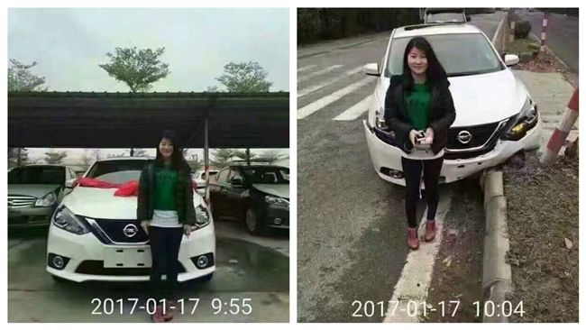 新車僅活9分鐘就撞爛　她笑容好心酸
