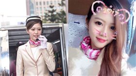 神到了！正妹車服員不僅空姐轉任　還曾是黑澀會美眉。資料來源：柯文哲臉書、yilingfeng IG
